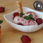 Crème Glacée à la fraise : sans machine