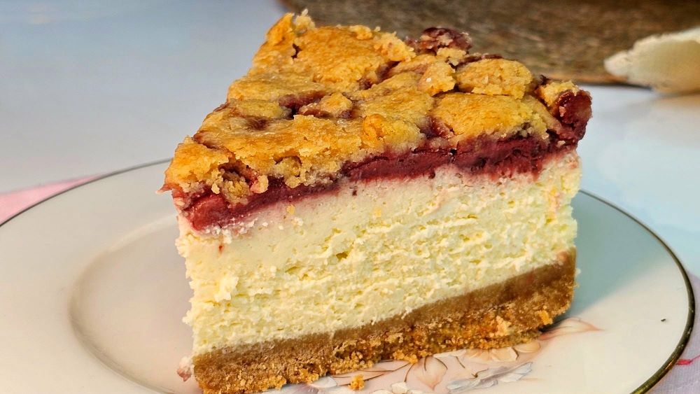 🍓 Cheesecake Fraise & Crumble : ultra crémeux, fraises rôties et crumble croustillant